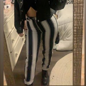 Urban Outfitters Black & White striped jeans
